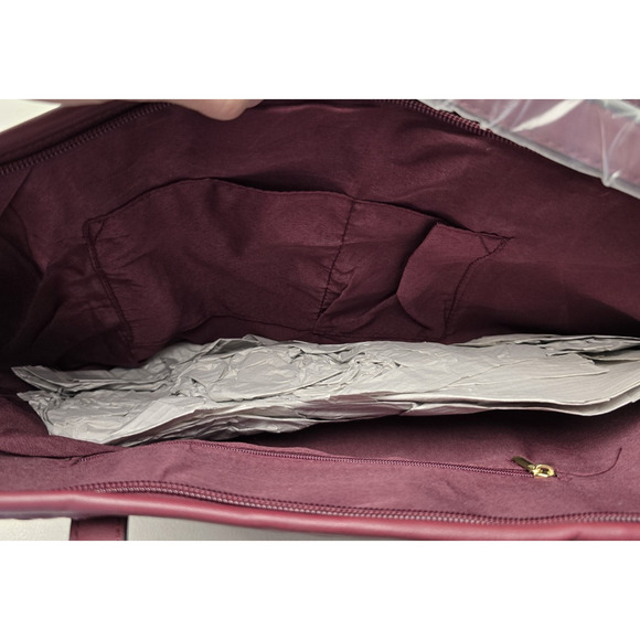 Time and Tru Women's 3-Piece 3 In 1 Handbag Set Burgundy New - Picture 5 of 5